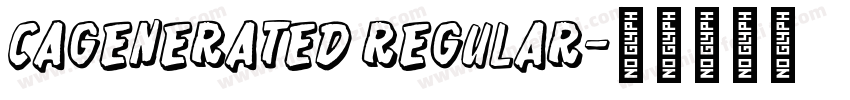 CAGenerated Regular字体转换